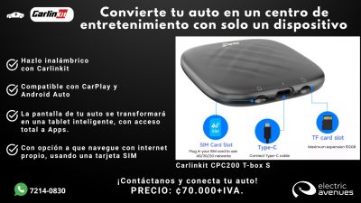 Adaptador o Dongle CarPlay Inalámbrico Carlinkit